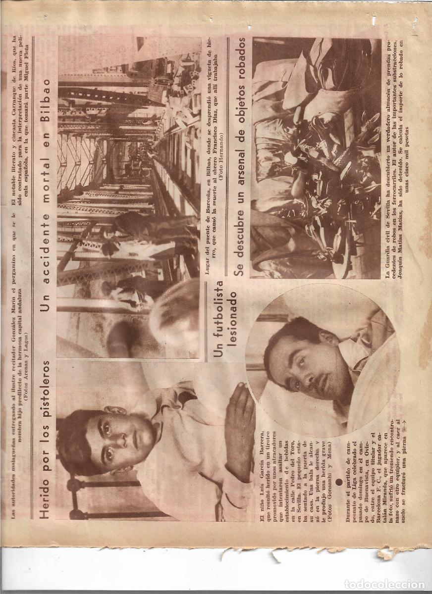 Coleccionismo: A&Ntilde;O 1933 RECORTE PRENSA PUENTE DE BURCE&Ntilde;A BILBAO MUERTE OBREO FRANCISCO DIAZ POR UNA VIGUETA HIERRO
