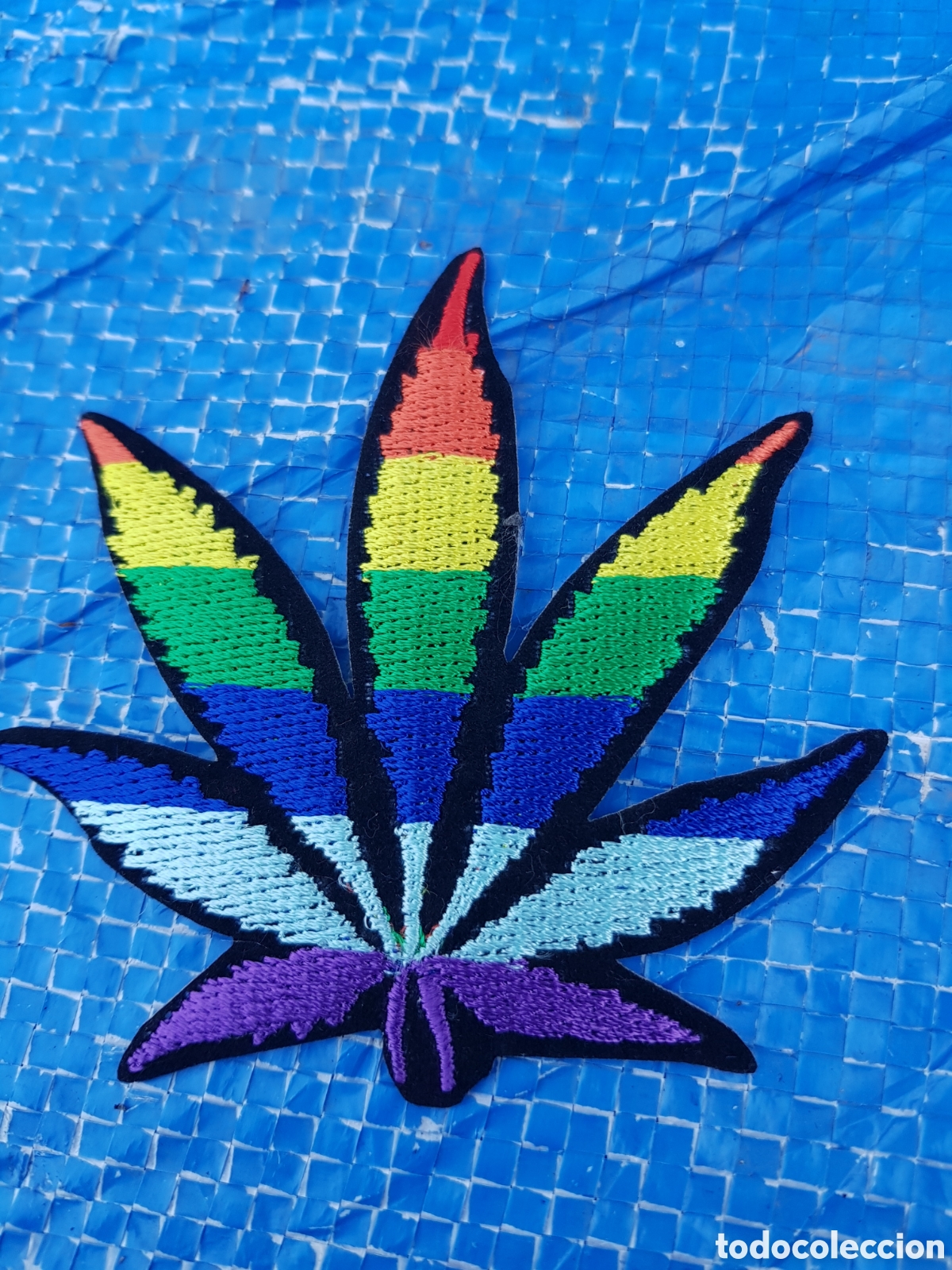 Coleccionismo: PARCHE BORDADO DE MARIHUANA - Foto 1