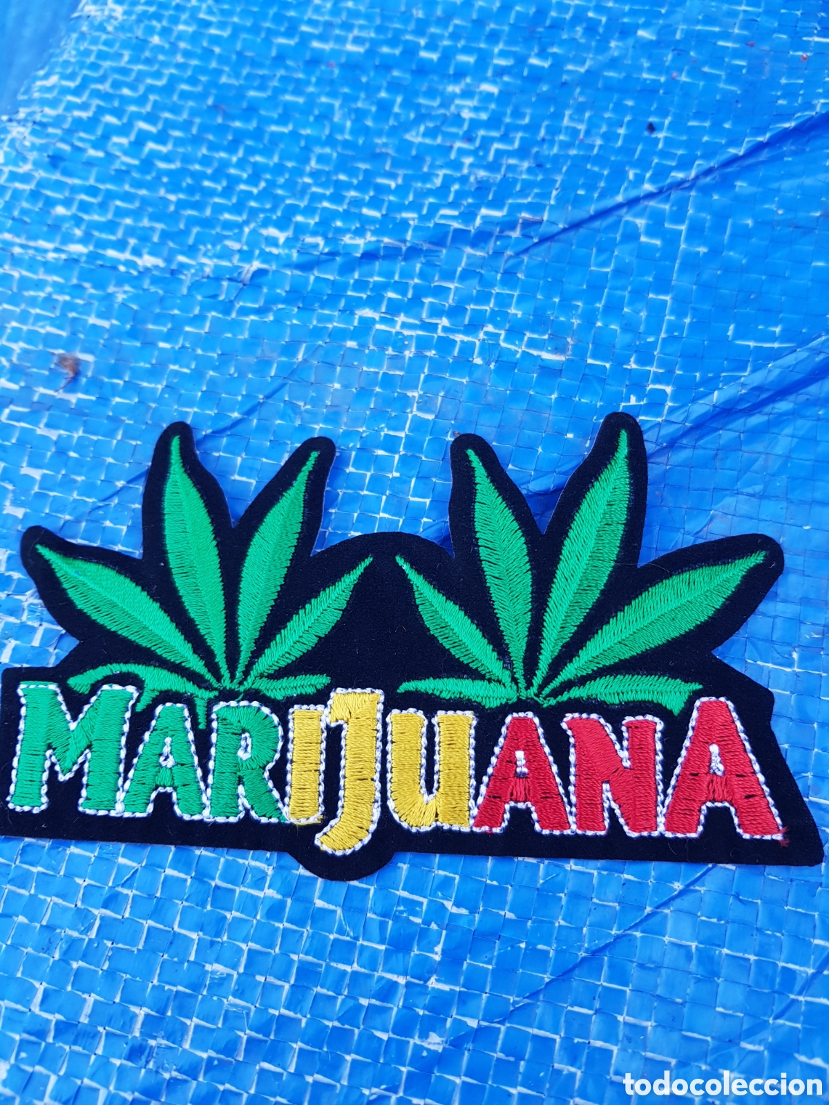 Coleccionismo: PARCHE BORDADO DE MARIJUANA - Foto 1