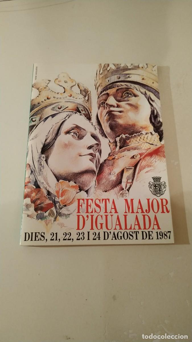 Coleccionismo: FIESTA MAYOR. PROGRAMA 1987. IGUALADA. PROGRAMA DE ACTOS CON PROPAGANDA DE COMERCIOS - Foto 1