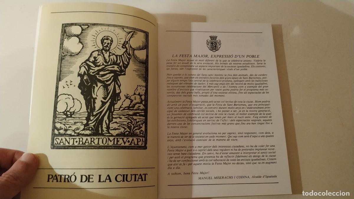 Coleccionismo: FIESTA MAYOR. PROGRAMA 1987. IGUALADA. PROGRAMA DE ACTOS CON PROPAGANDA DE COMERCIOS - Foto 3