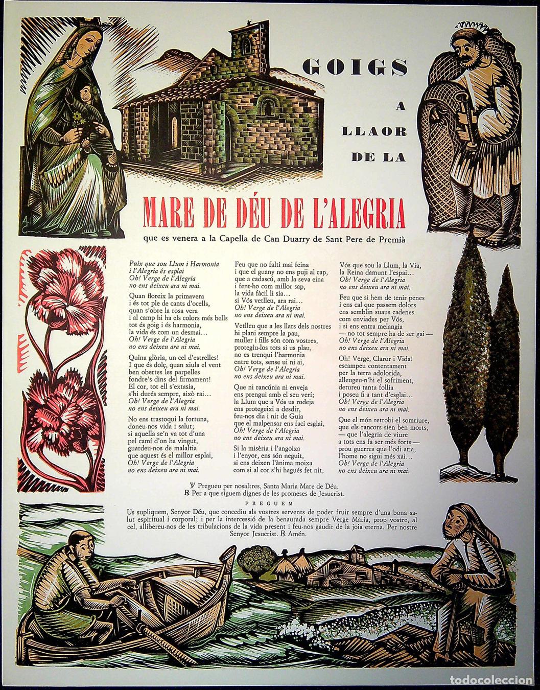 Colecionismo: GOIGS A LLAOR DE LA MARE DE D&Eacute;U DE L'ALEGRIA &ndash; 1967 - IL&middot;LUMINAT
