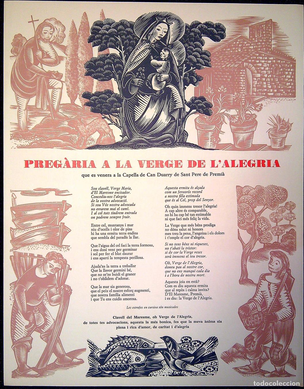 Colecionismo: PREG&Agrave;RIA A LA VERGE DE L'ALEGRIA &ndash; 1970