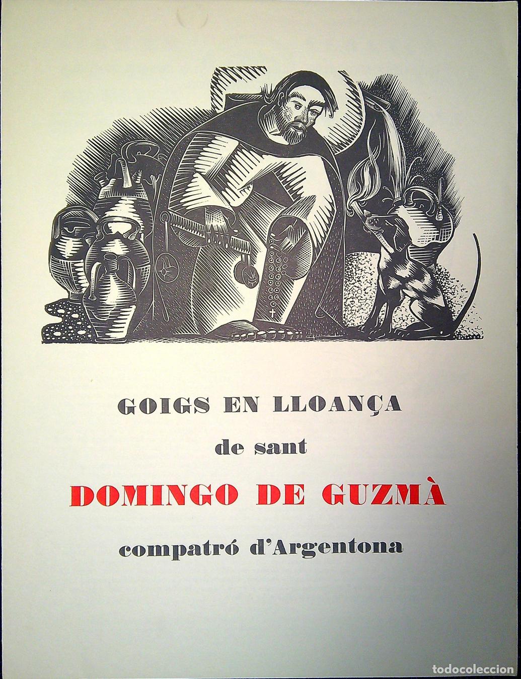 Colecionismo: GOIGS EN LLOAN&Ccedil;A DE SANT DOMINGO CO-PATR&Oacute; D'ARGENTONA - 1974