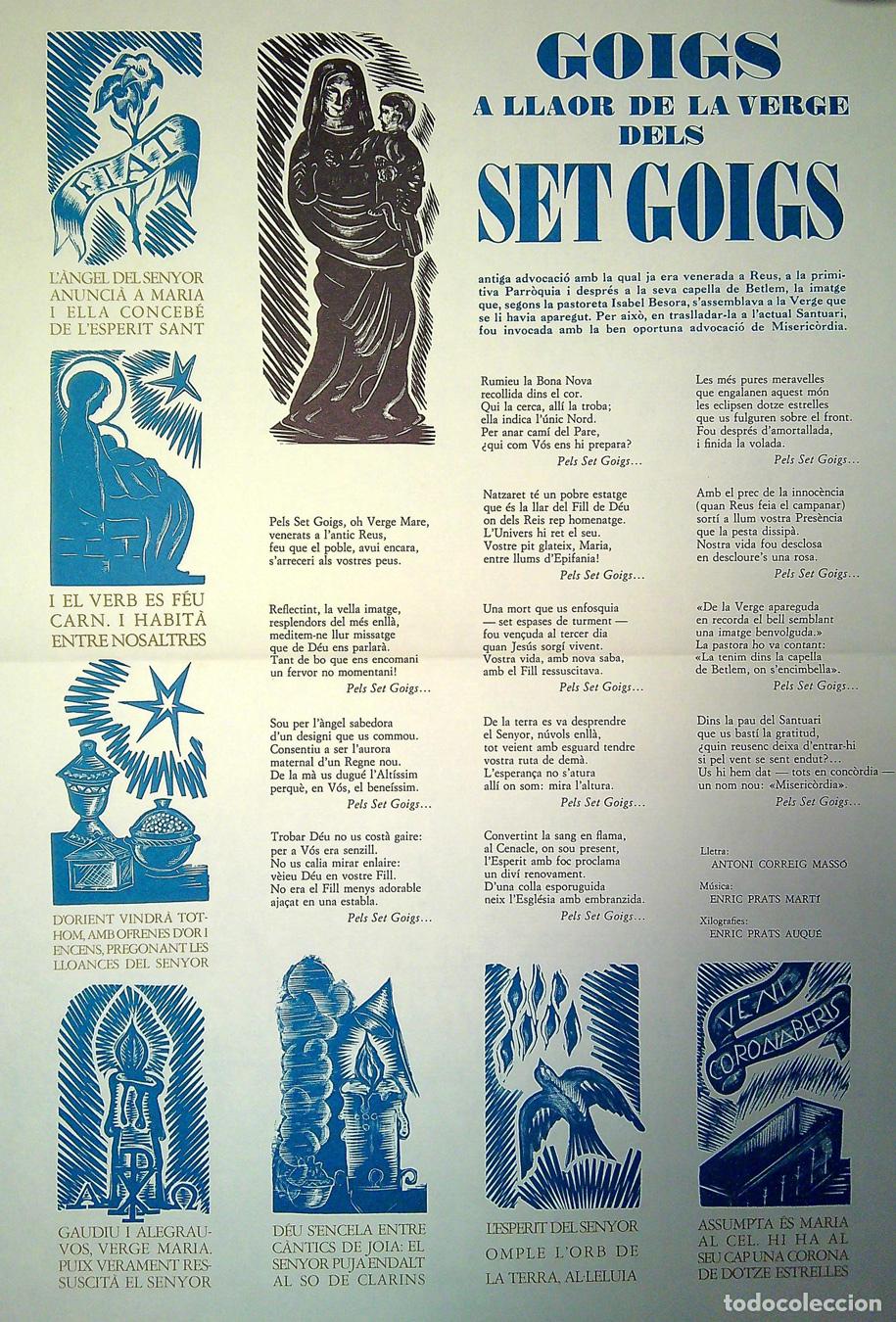 Colecionismo: GOIGS A LLAOR DE LA VERGE DELS SET GOIGS &ndash; 1979
