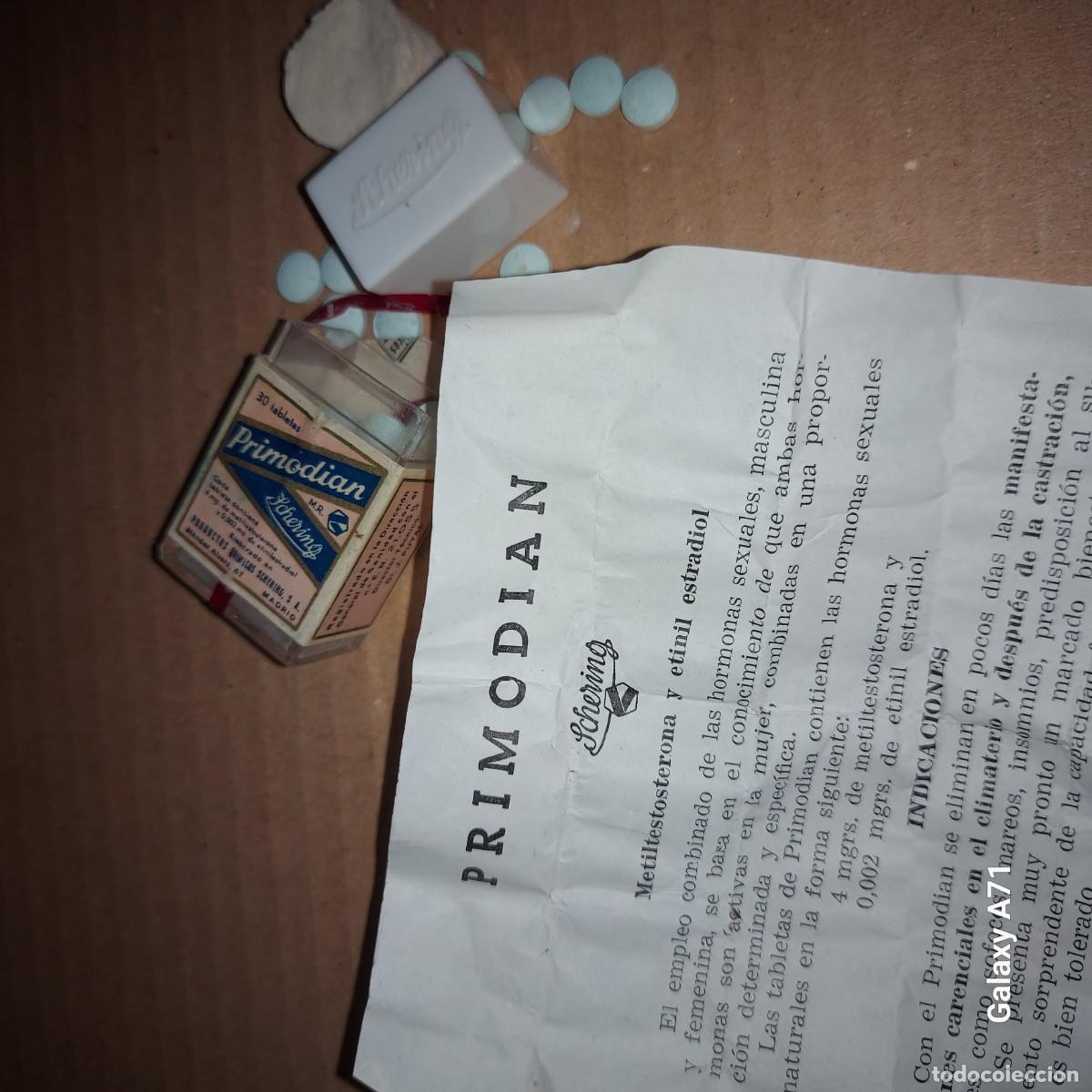 Collectionnisme: PRIMODIAN, ANTIGUO MEDICAMENTO DE FARMACIA , METILESTOSTERONA , HORMONAS