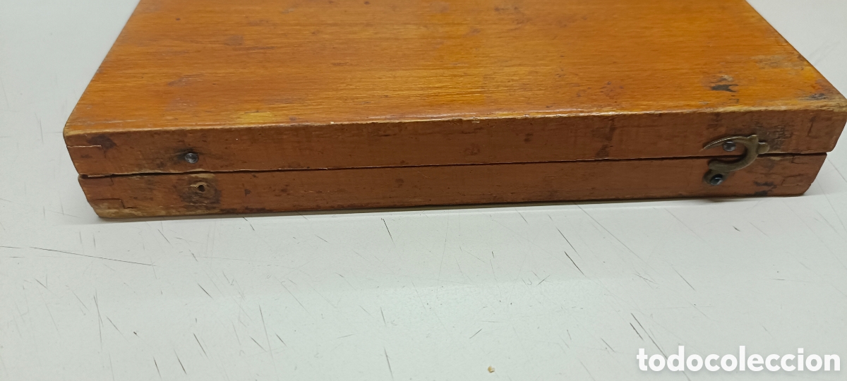 Coleccionismo: Antiguo comp&aacute;s lat&oacute;n dorado - Foto 10