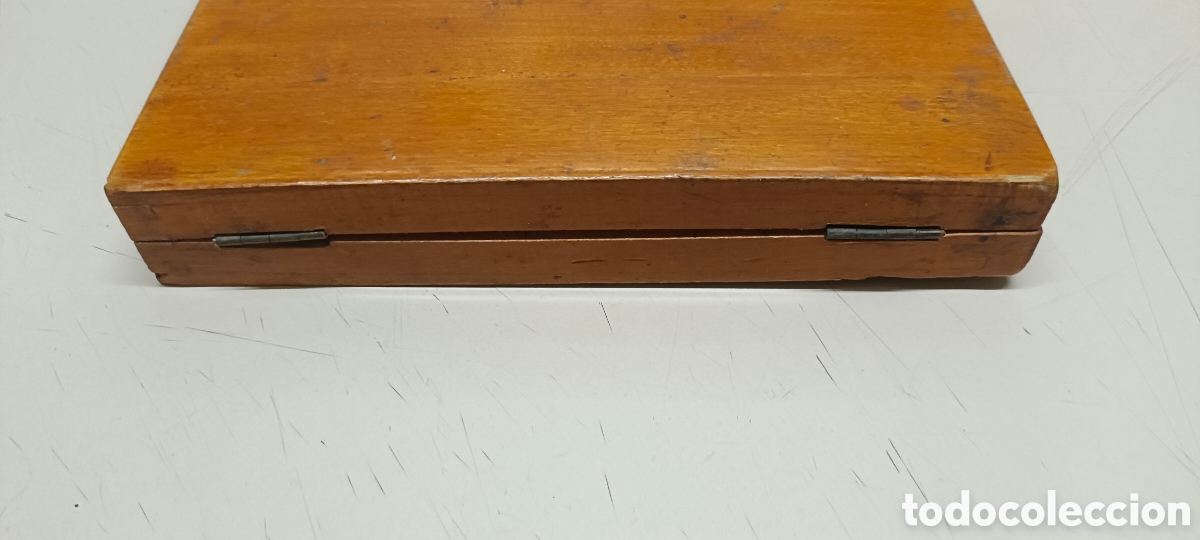 Coleccionismo: Antiguo comp&aacute;s lat&oacute;n dorado - Foto 12