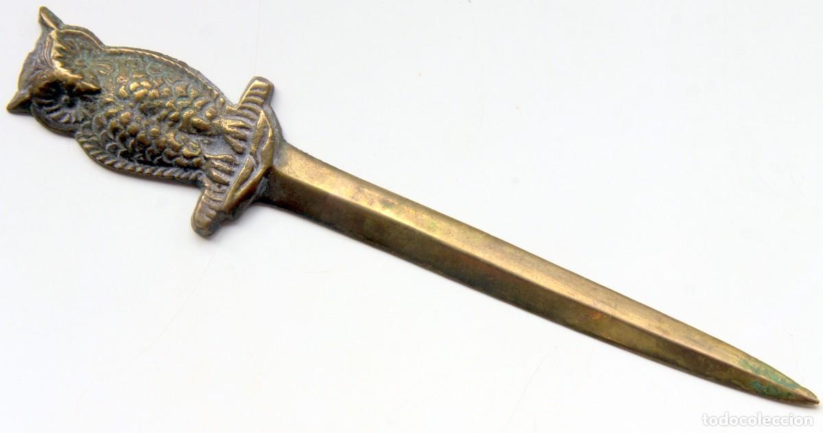 Collezionismo: ABRECARTAS BRONCE / BUHO BUENA SUERTE &ndash; 17 cm
