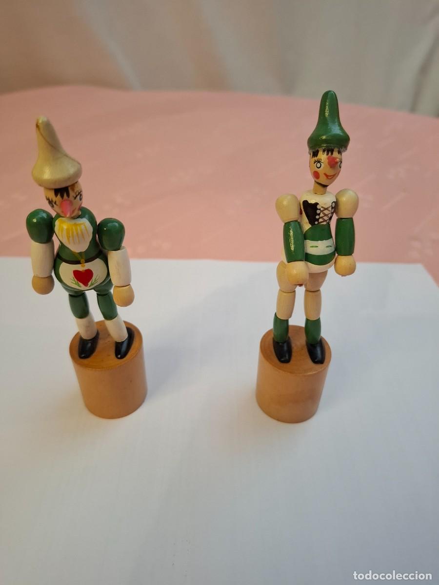 Coleccionismo: PAREJA MU&Ntilde;ECOS VINTAGE, EN MADERA