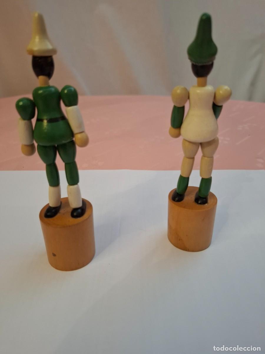 Coleccionismo: PAREJA MU&Ntilde;ECOS VINTAGE, EN MADERA - Foto 2