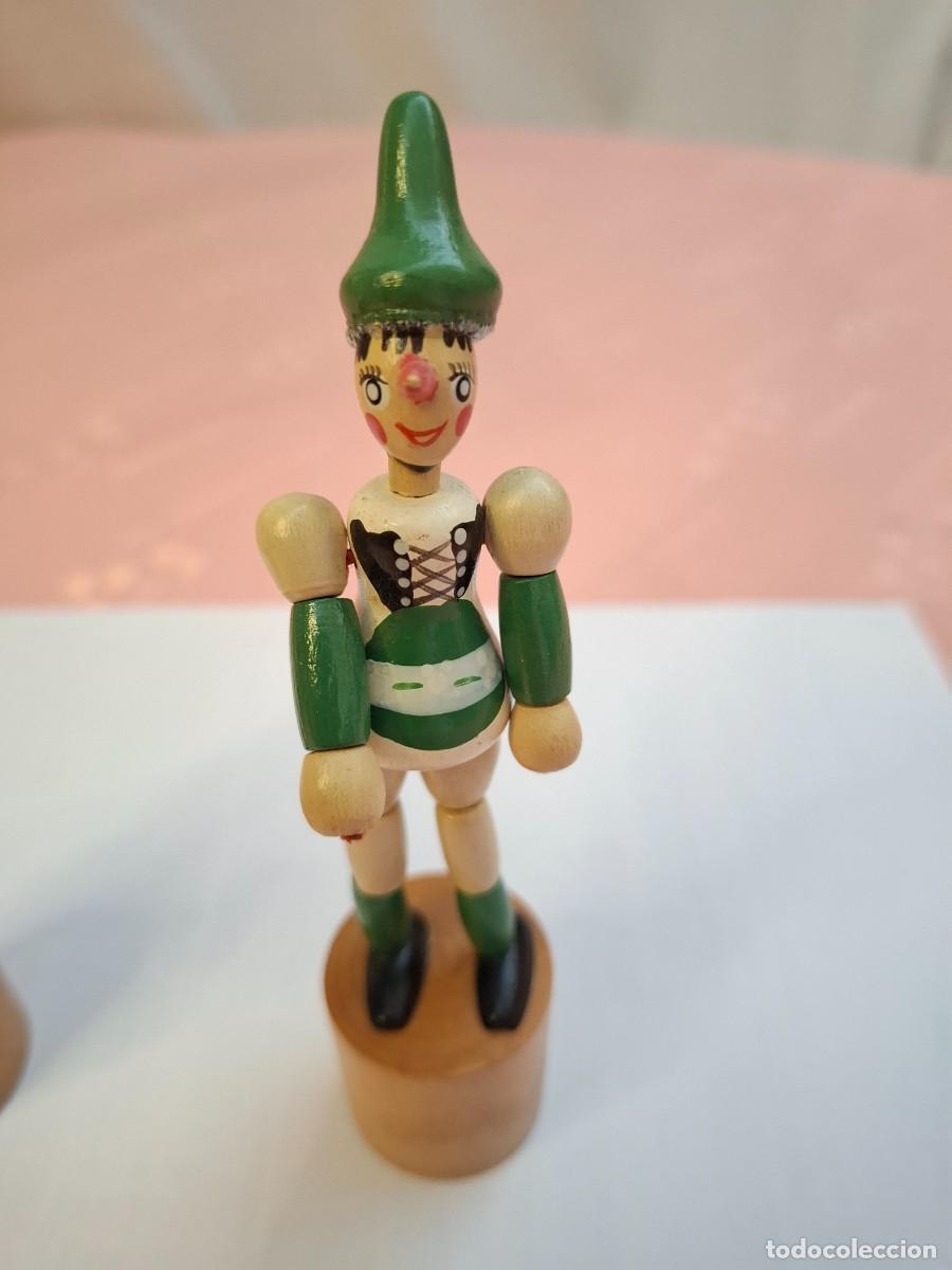 Coleccionismo: PAREJA MU&Ntilde;ECOS VINTAGE, EN MADERA - Foto 3
