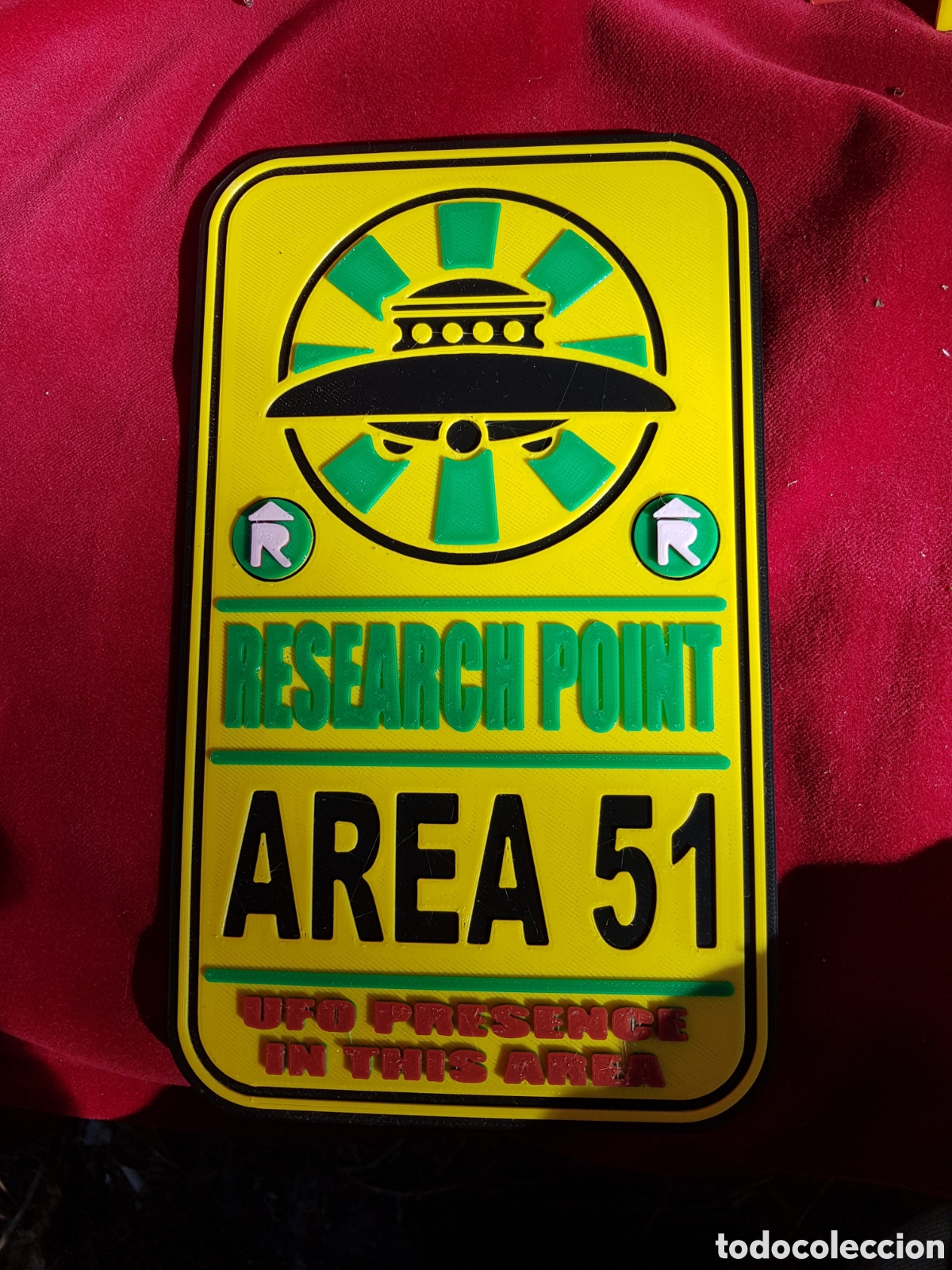 Coleccionismo: PLACA EN RELIEVE AREA 51