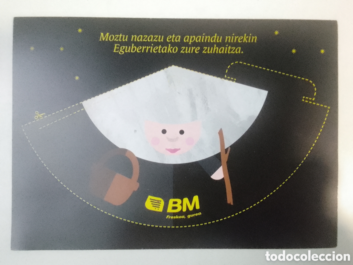 Coleccionismo: Carta Olentzero y Mari Domingi Supermercados BM.