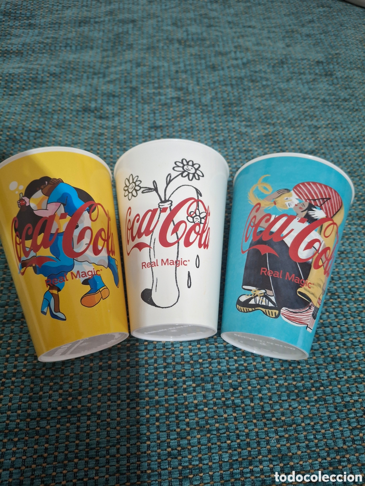 Sammeln: coleccion de los 3 Vasos Coca-Cola Real Magic (Modelos Diferentes)