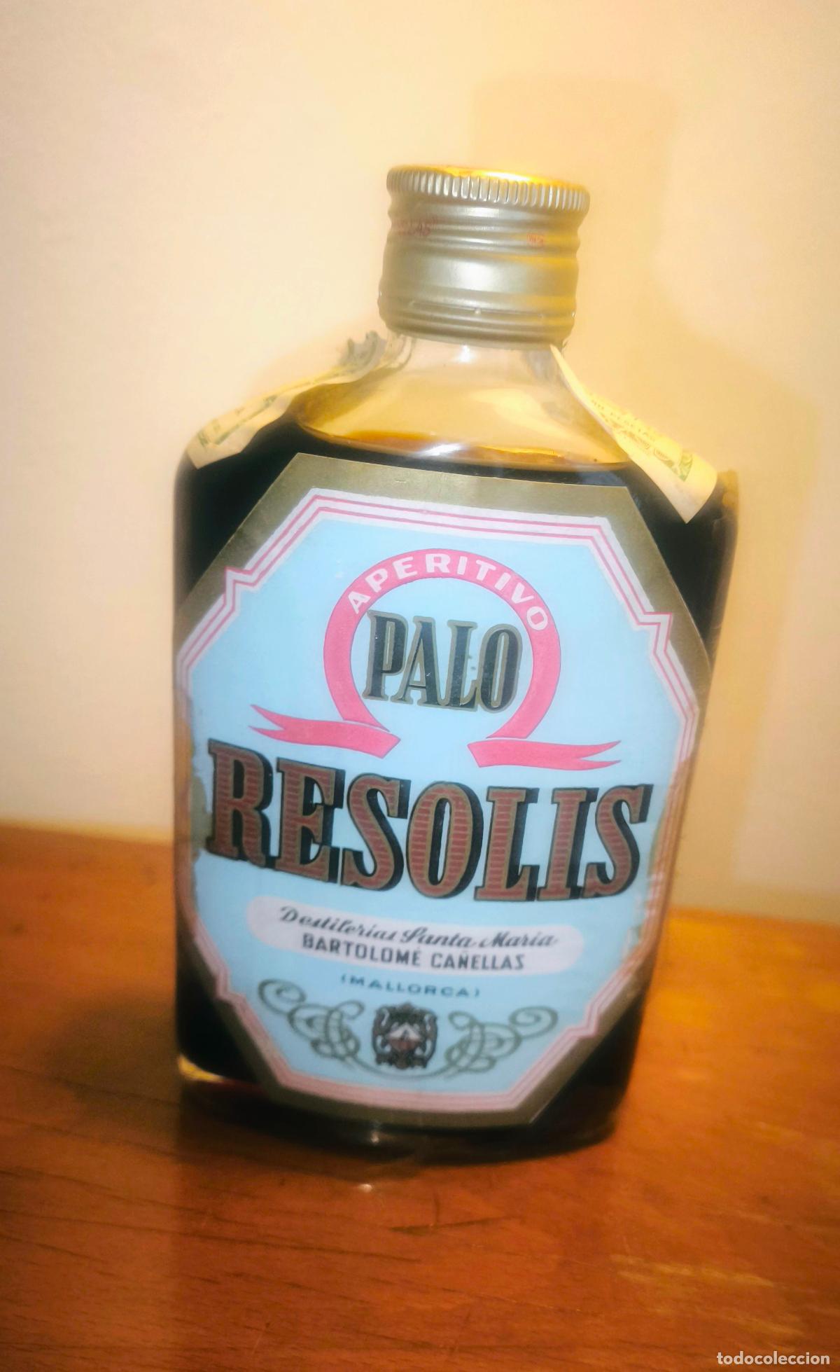 Sammeln: APERITIVO PALO RESOLIS / DEST. STA. MARIA (BARTOLOM&Eacute; CA&Ntilde;ELLAS) / MALLORCA / ENVASE ANCHO