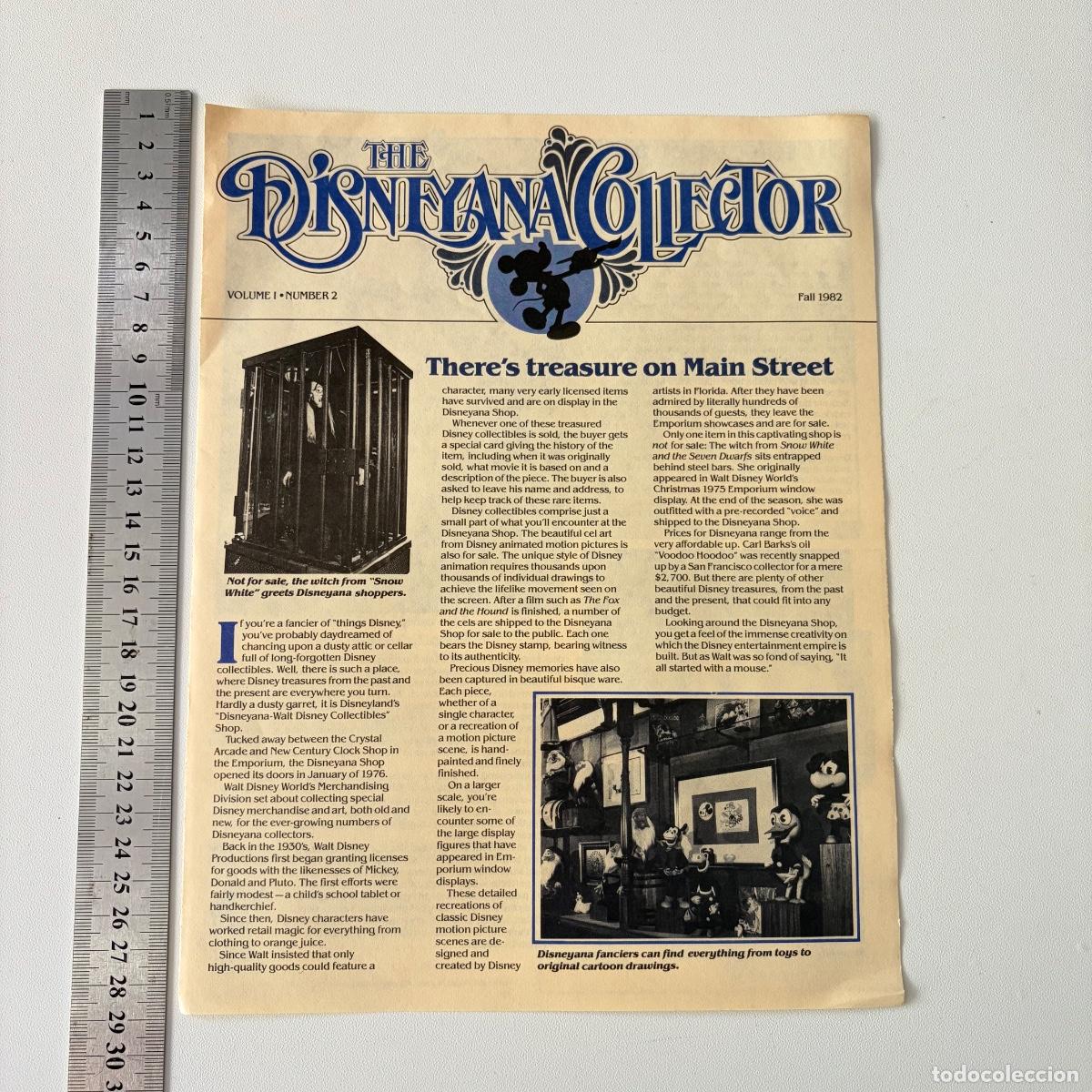 Coleccionismo: the disneyana collector n&ordm; 2 oto&ntilde;o 1982 bolet&iacute;n original coleccionismo disney usa