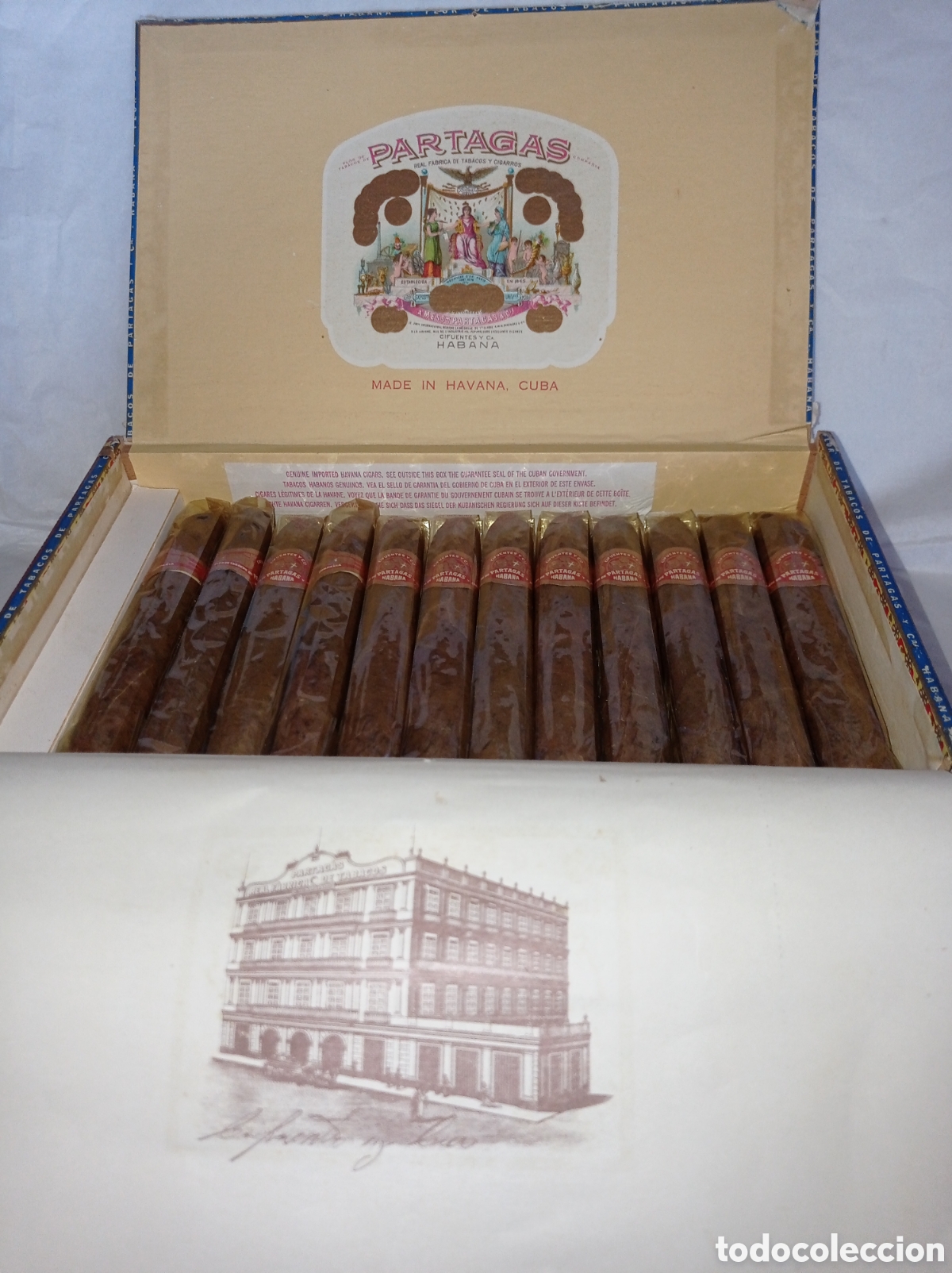 Coleccionismo: CAJA DE PUROS PARTAGAS CON 10 PUROS