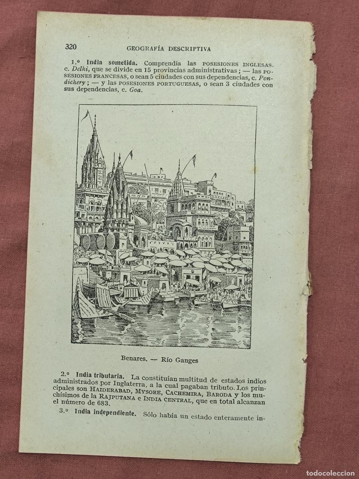 Coleccionismo: Grabado / L&aacute;mina Antigua BENAR&Eacute;S R&Iacute;O GANGES Vista de Ciudad Antigua Coleccionismo