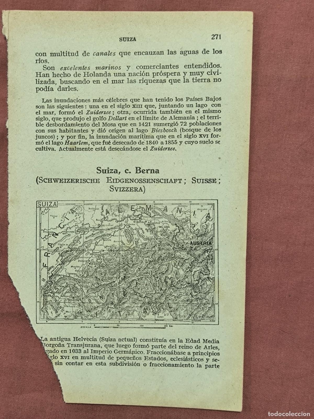 Collectionnisme: Grabado / L&aacute;mina Antigua SUIZA Coleccionismo