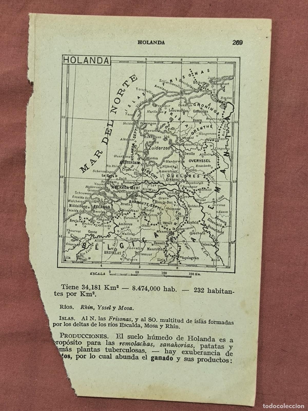 Collectionnisme: Grabado / L&aacute;mina Antigua Mapa Antiguo Mar del Norte Coleccionismo