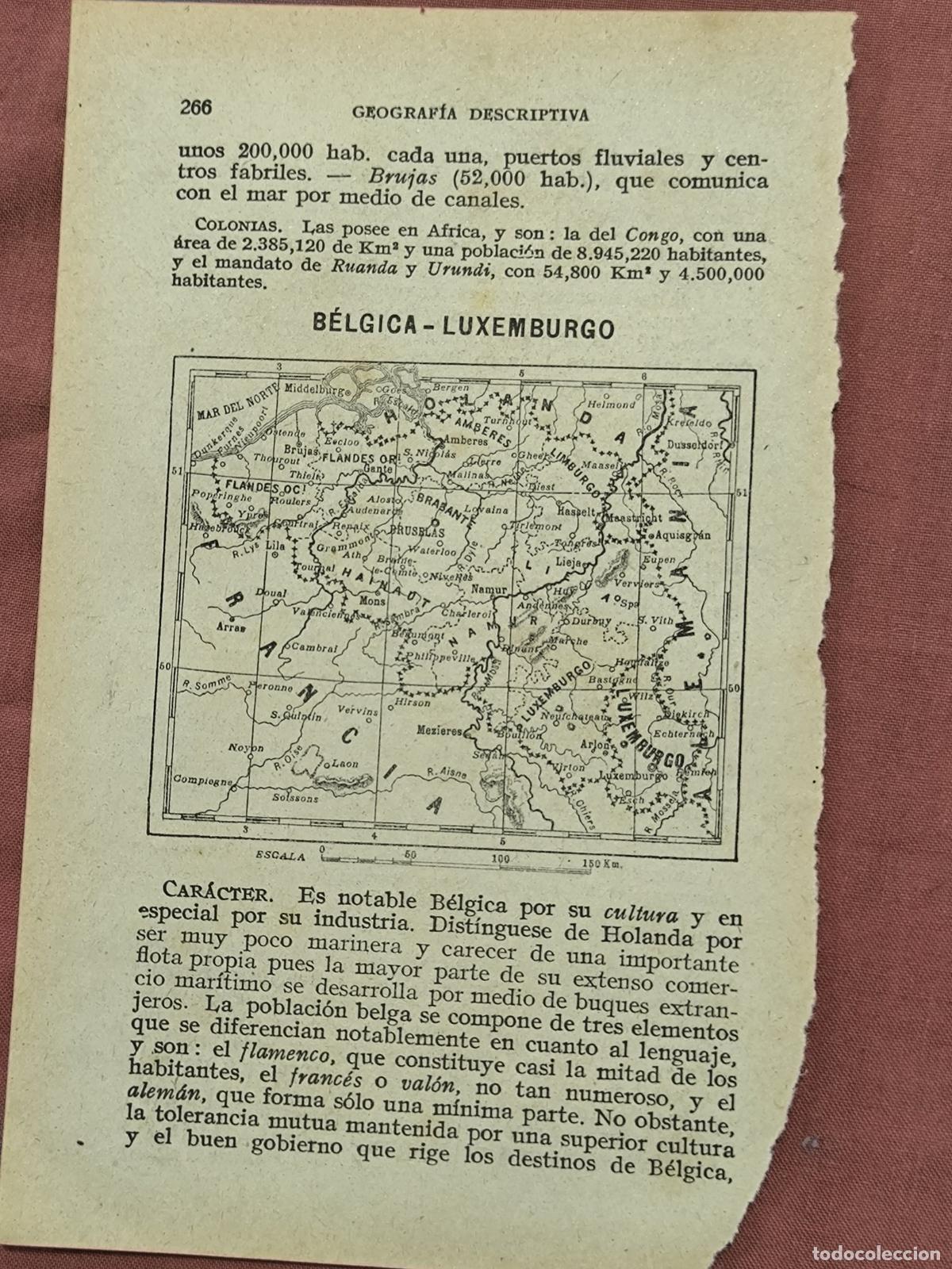Collectionnisme: Grabado / L&aacute;mina Antigua Mapa Antiguo de B&Eacute;LGICA Coleccionismo