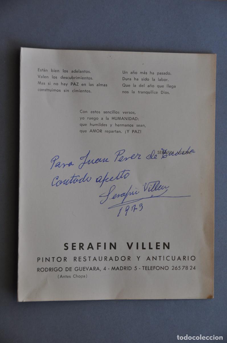 Sammelleidenschaft Papier: FELICITACION DE NAVIDAD FIRMADA DEL PINTOR SERAFIN VILLEN