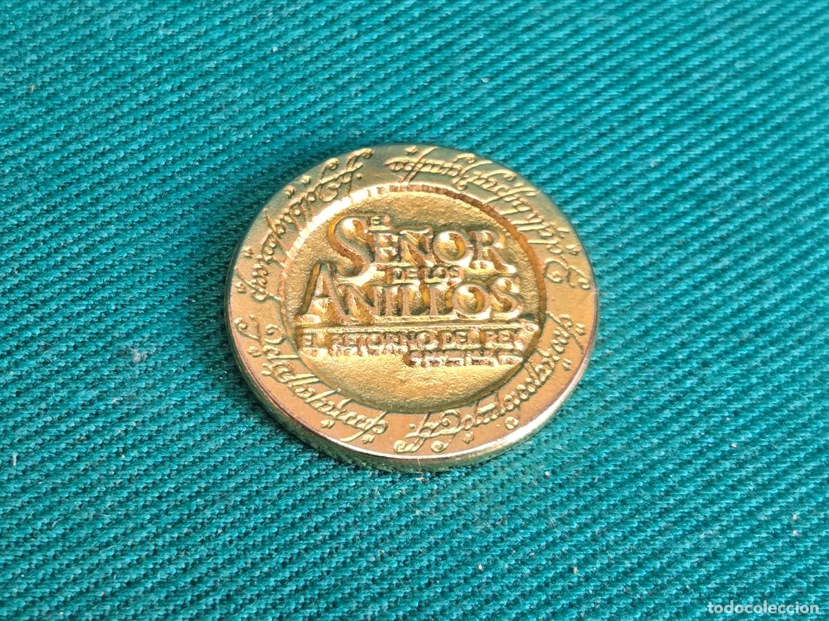 Collezionismo: MONEDA DORADA EL SE&Ntilde;OR DE LOS ANILLOS , 23 MM.