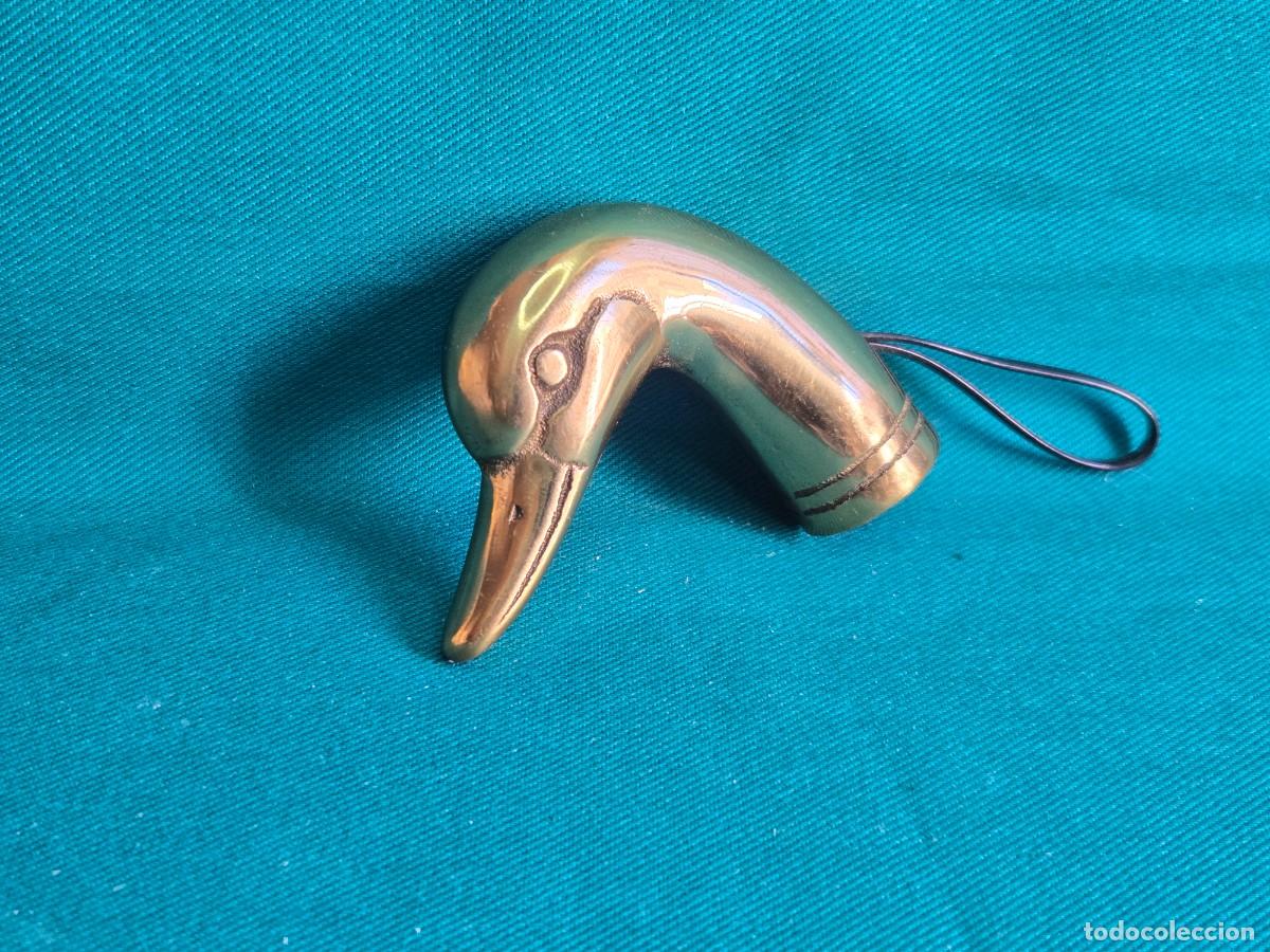 Coleccionismo: MANGO DE BRONCE PARA BASTON , CABEZA DE PATO - Foto 3
