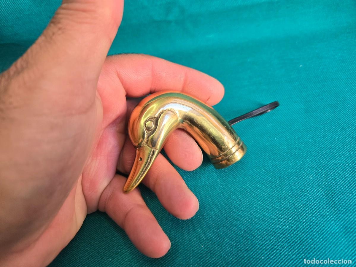 Coleccionismo: MANGO DE BRONCE PARA BASTON , CABEZA DE PATO - Foto 5