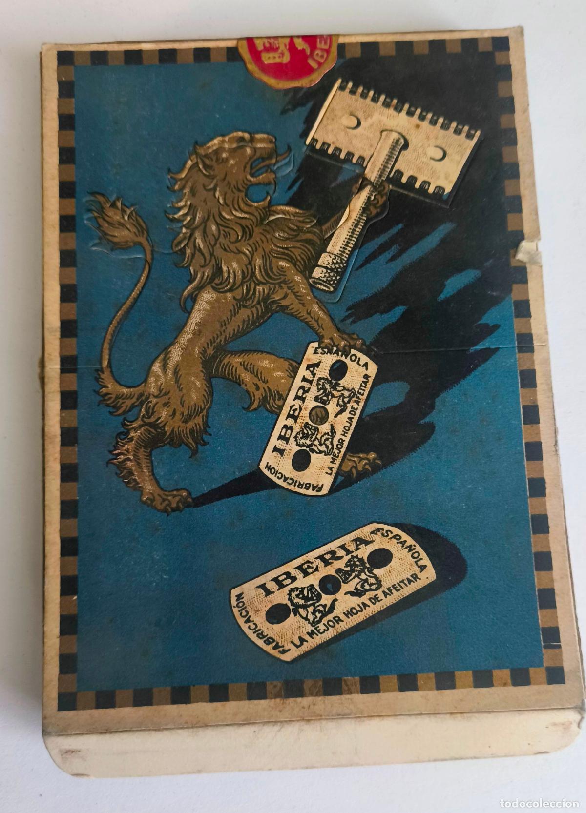 Collectionnisme: IBERIA / CAJA CARTEL DE HOJAS DE AFEITAR / 10 PAQUETES SIN USAR