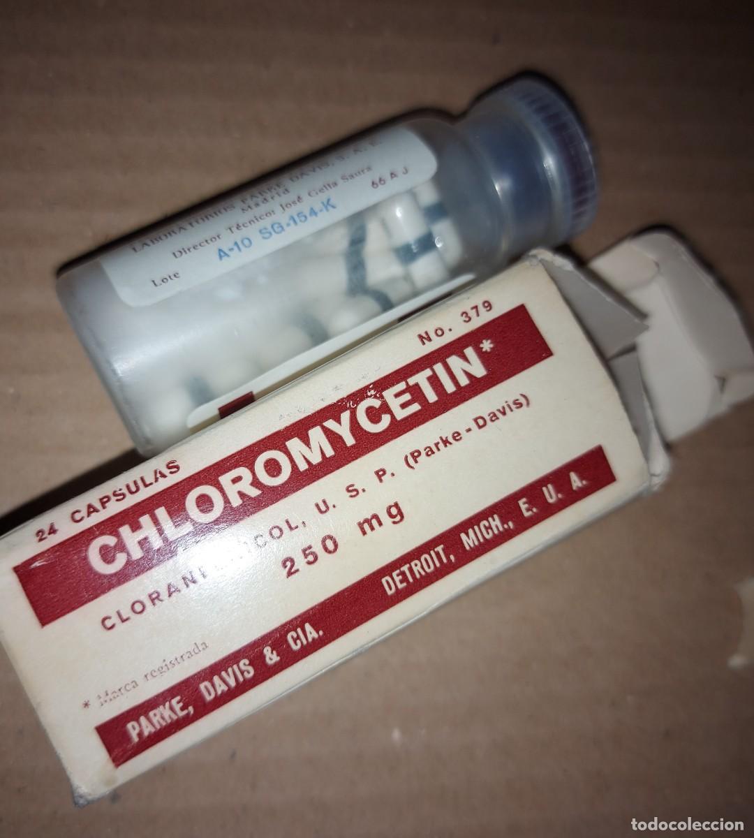 Collectionnisme: ANTIGUO MEDICAMENTO DE FARMACIA, CHLOROMYCETIN , CLORANFENICOL