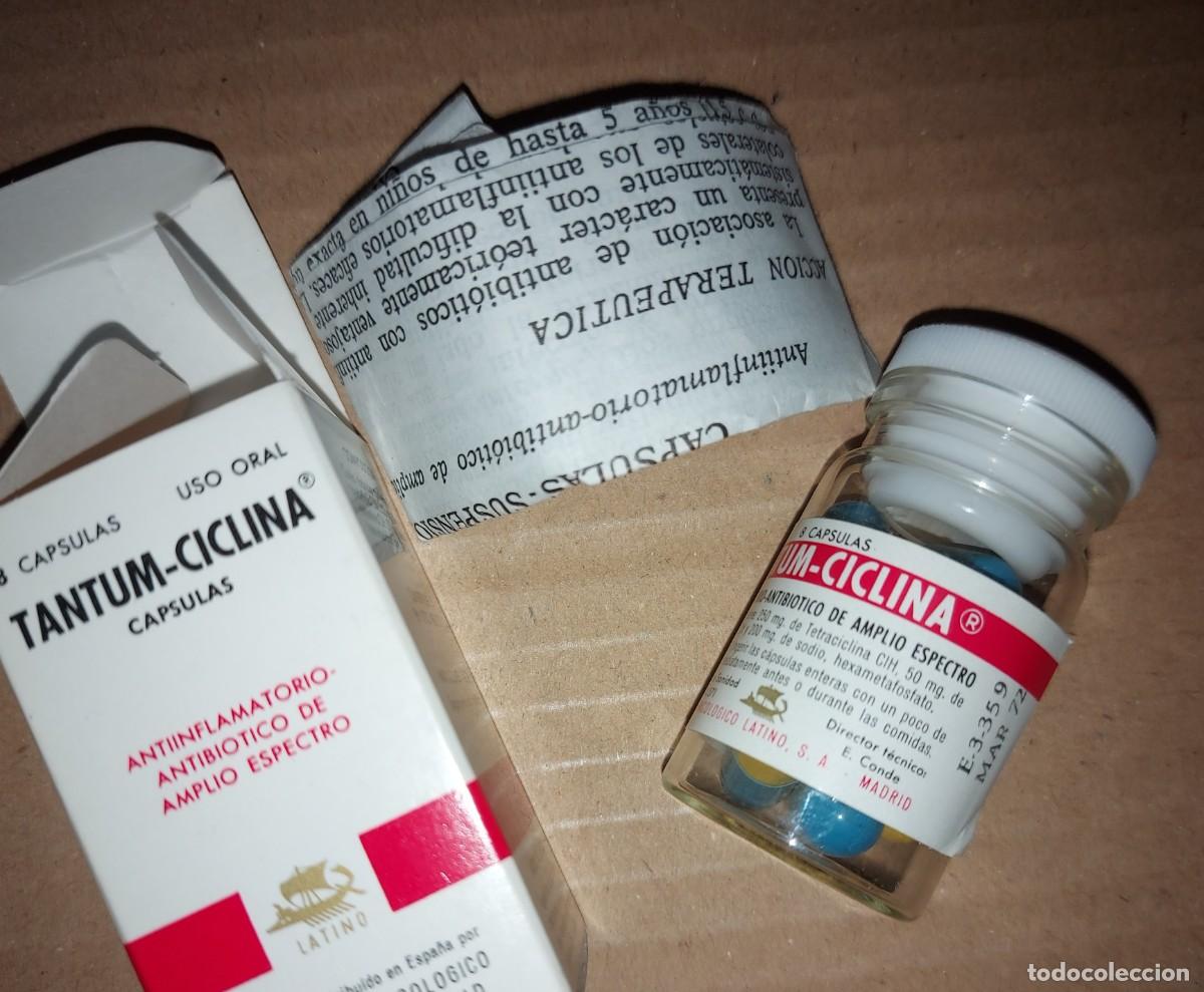 Collectionnisme: ANTIGUO MEDICAMENTO DE FARMACIA, TANTUM CICLINA , ANTIBIOTICOS, TETRACICLINAS