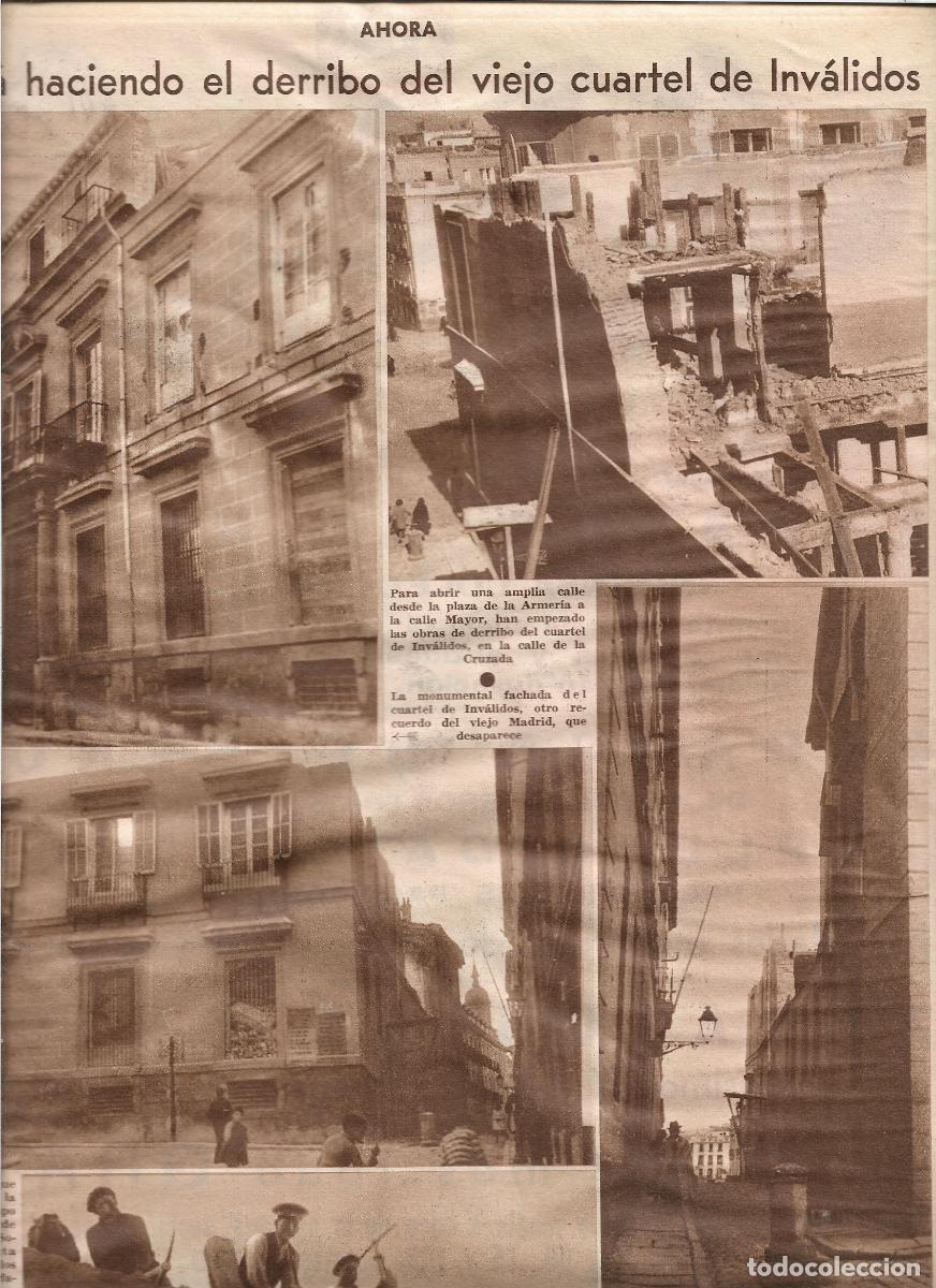 Sammelleidenschaft Papier: A&Ntilde;O 1933 RECORTE PRENSA EL VIEJO MADRID DERRIBO DEL CUARTEL DE INVALIDOS PARA ABRIR UNA AMPLIA CALLE