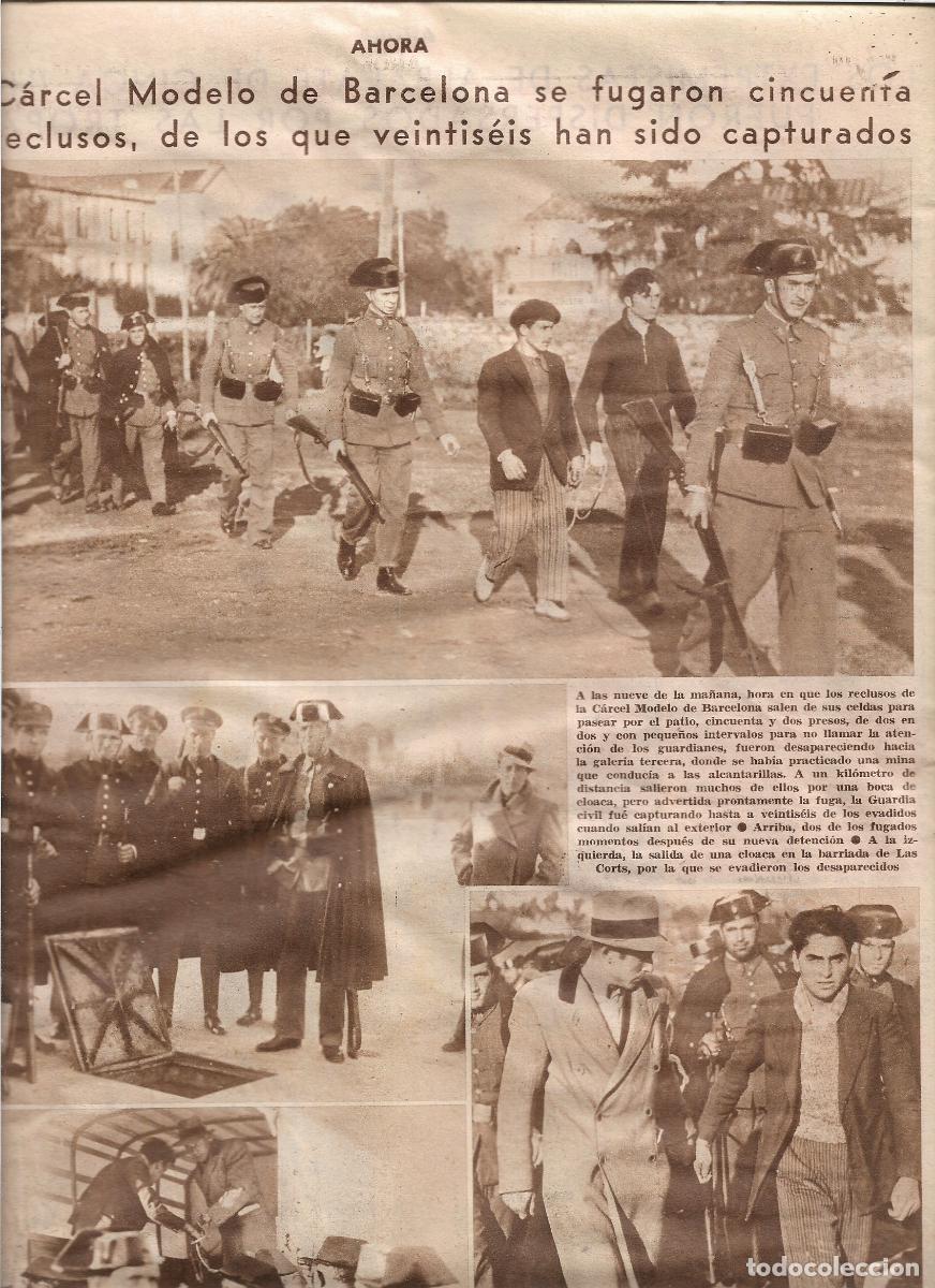 Sammelleidenschaft Papier: A&Ntilde;O 1933 RECORTE PRENSA BARCELONA FUGA DE 52 PRESOS DE LA CARCEL MODELO DETENCION DE 26 RECLUSOS