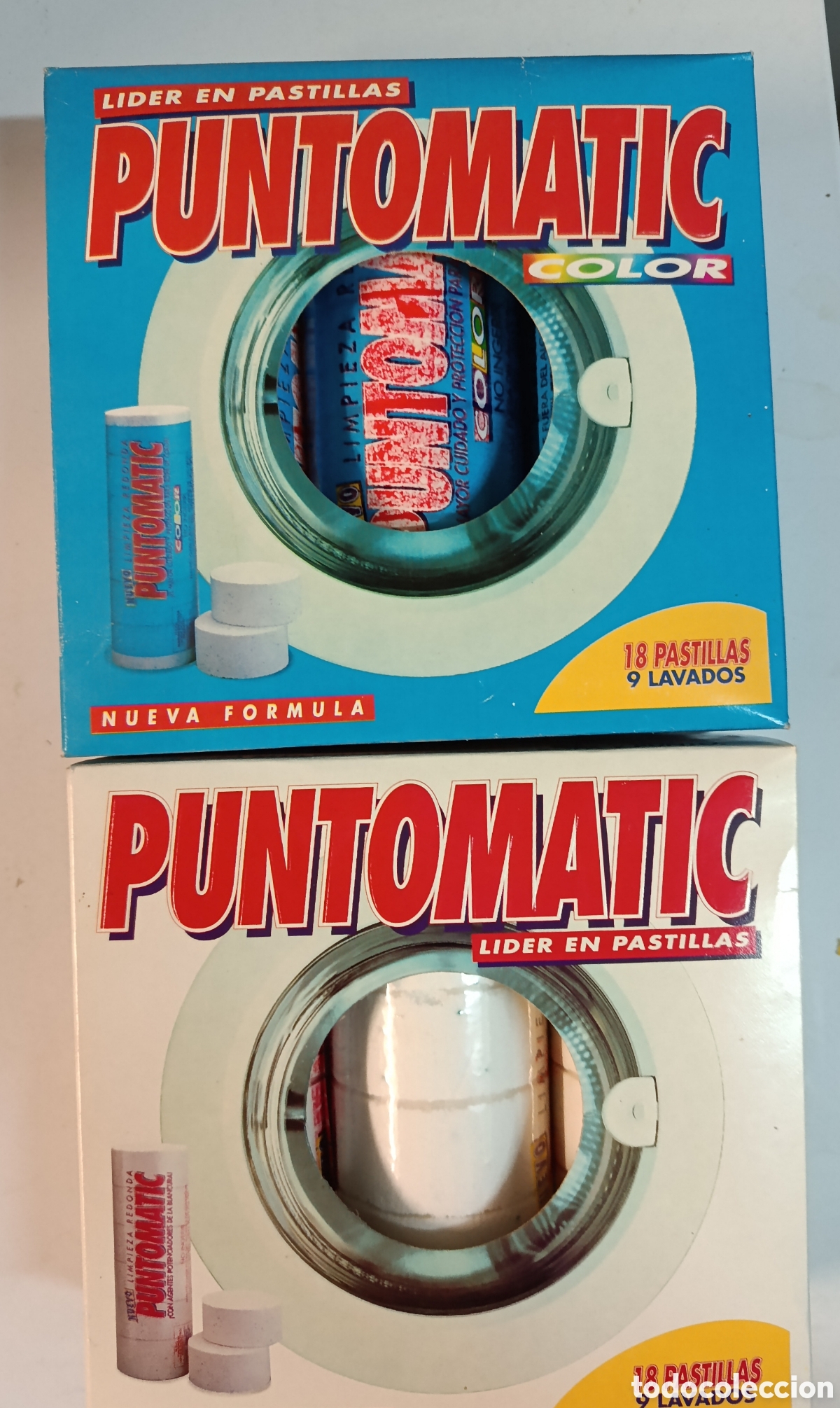 Colecionismo: Dos cajas detergente en pastillas Puntomatic, precintadas