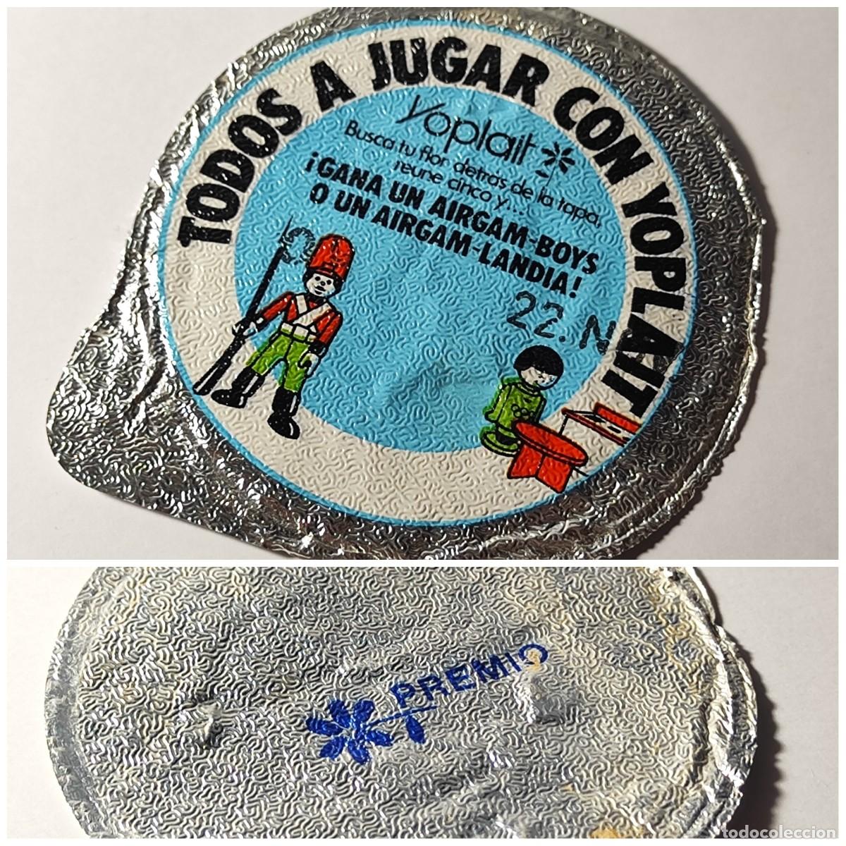 Collectionnisme: Tapa Yogur CON PREMIO YOPLAIT, en extraordinaria conservaci&oacute;n. AIRGAMBOYS AIRGAM LANDIA