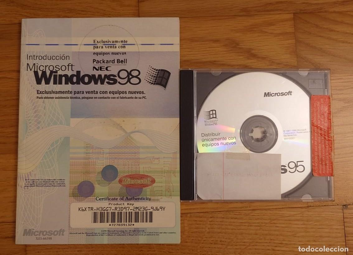 Coleccionismo: Introducci&oacute;n a Windows 98 (Licencia) + CD Win 95 - Foto 4