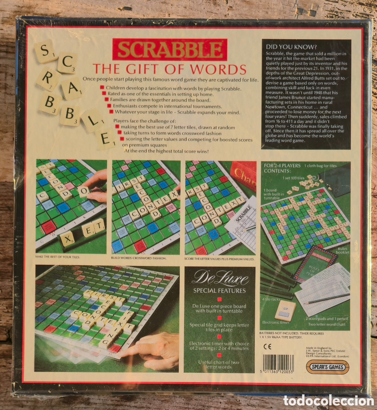 Coleccionismo: Scrabble De Luxe 1988 edici&oacute;n - Foto 2