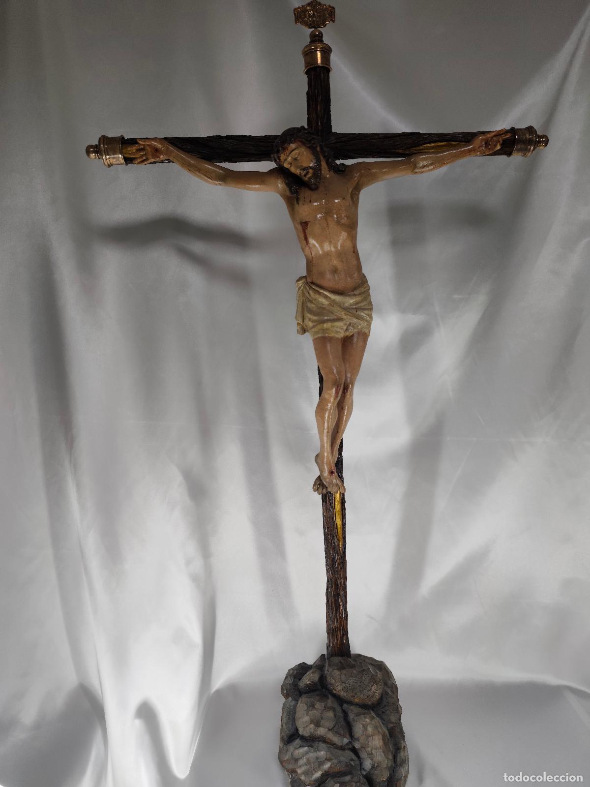 Collectionnisme: CRISTO CRUCIFICADO EN CRUZ DE MADERA