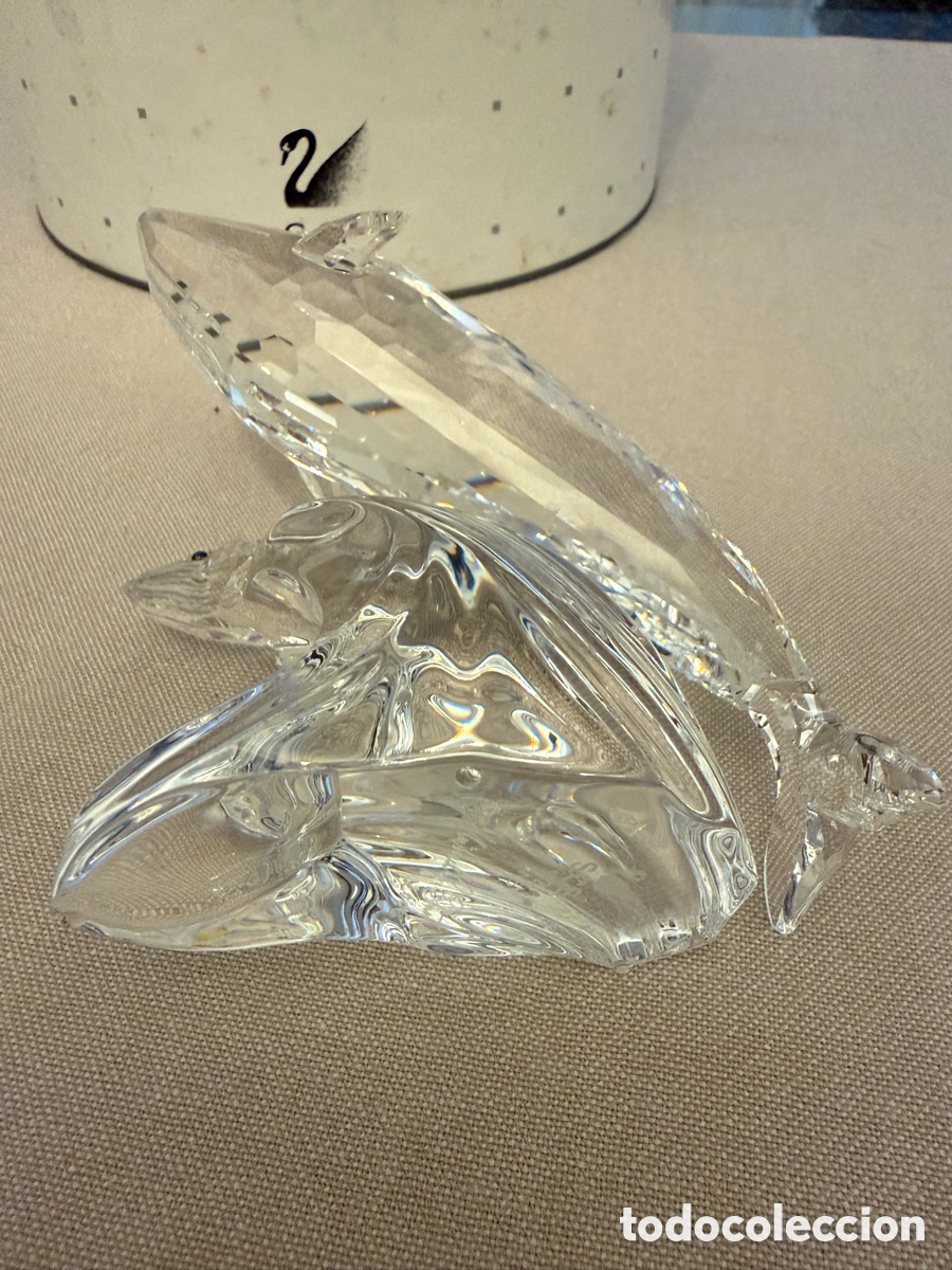 Colecionismo: Swarovski SCS 1992 Care for Me Las Ballenas Ref. 164614 Figura de Cristal con Caja y Certificado