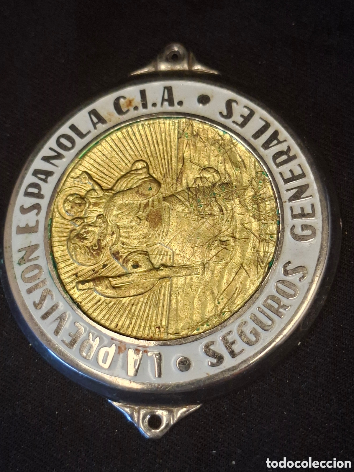 Collectionnisme: Placa esmaltada de la previsi&oacute;n espa&ntilde;ola. C. I. A punto seguros generales. MTC5