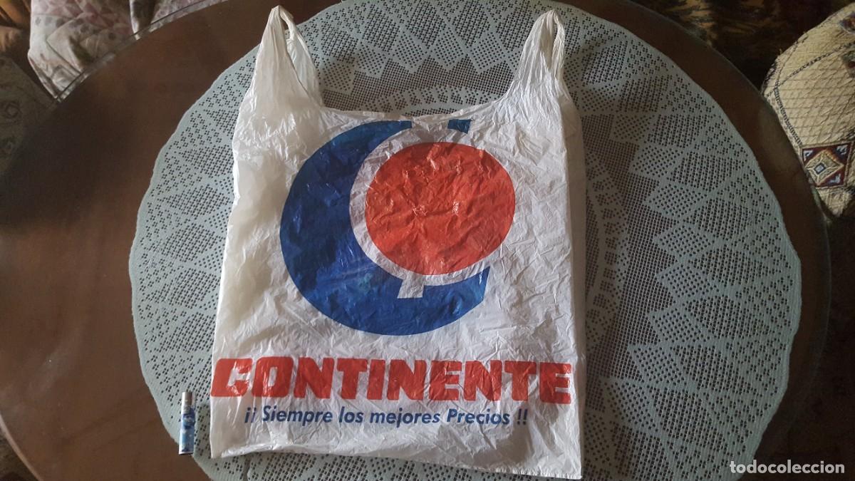 Collectionnisme: Antigua bolsa de pl&aacute;stico de Continente, tama&ntilde;o muy grande.