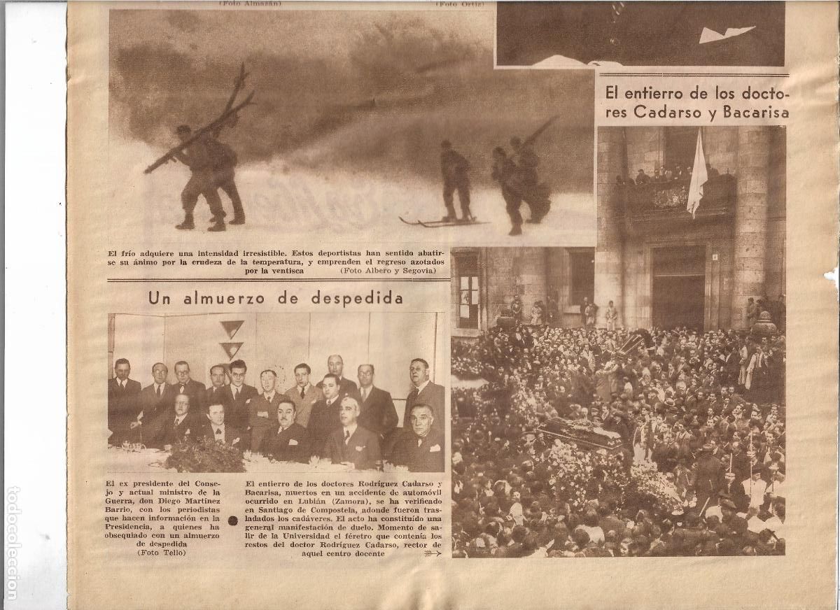 Coleccionismo: &Ntilde;O 1933 SANTIAGO COMPOSTELA ENTIERRO DOCTOR CADARSO Y BACARISA MUERTOS ACCIDENTE DE COCHE EN LUBIAN