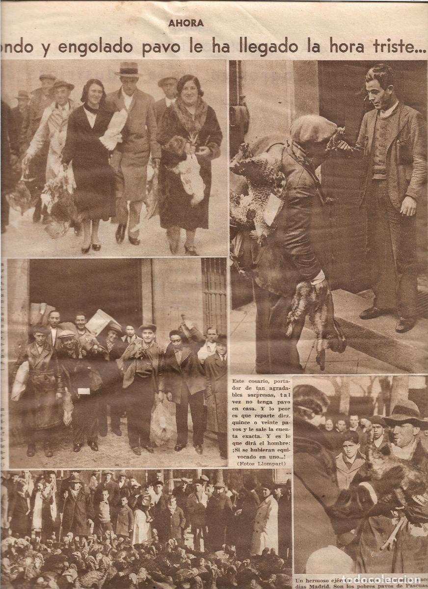 Coleccionismo: A&Ntilde;O 1933 RECORTE PRENSA MADRID LA VENTA DEL PAVO PARA NAVIDAD