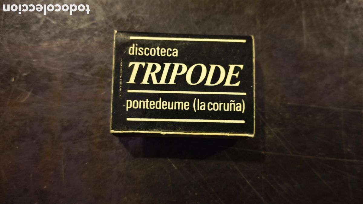 Collectionnisme: Caja cerillas discoteca tr&iacute;pode pontedeume la Coru&ntilde;a Galicia