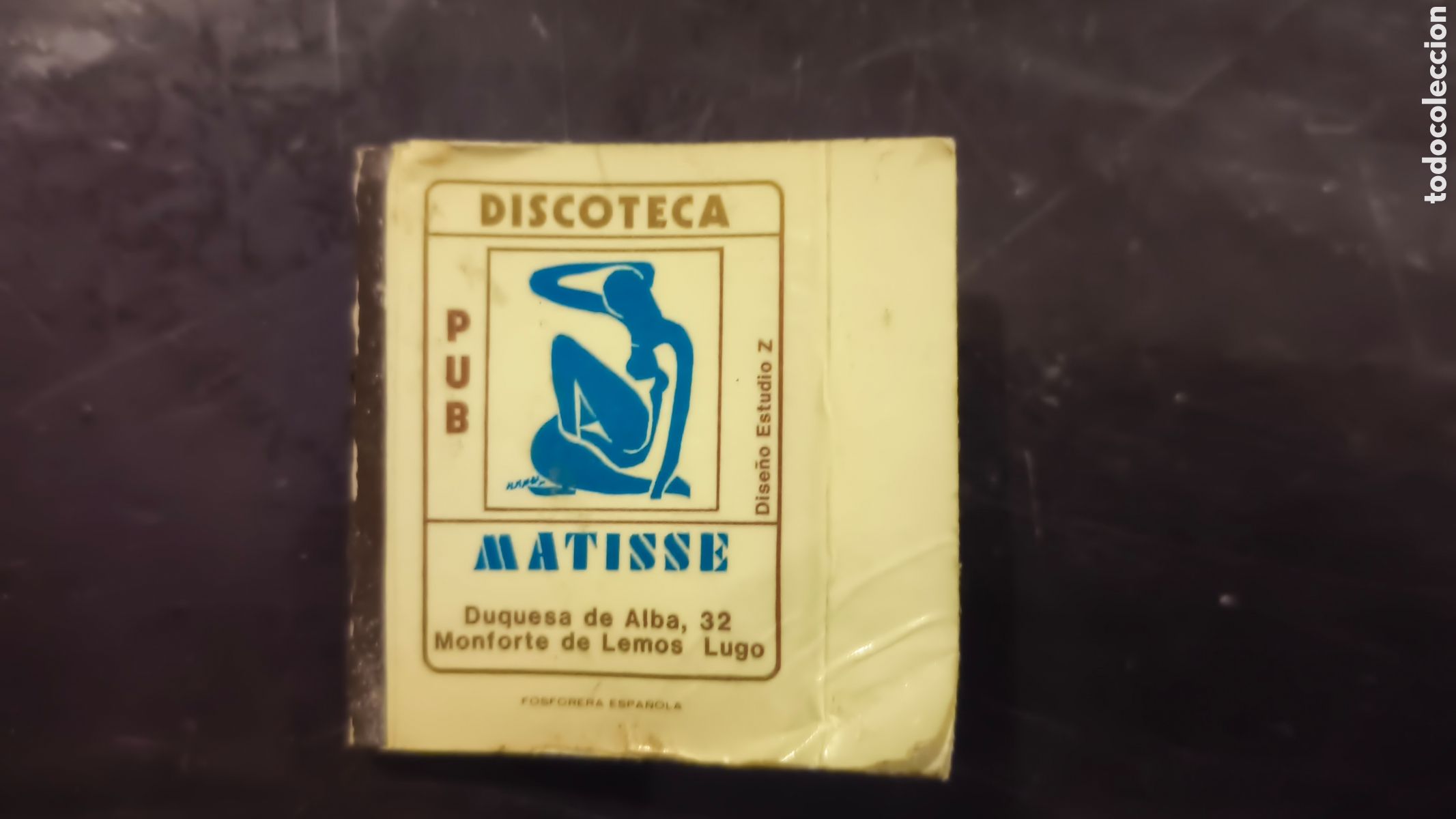 Collectionnisme: Caja cerillas discoteca matisse new wave Monforte de Lemos Lugo Galicia