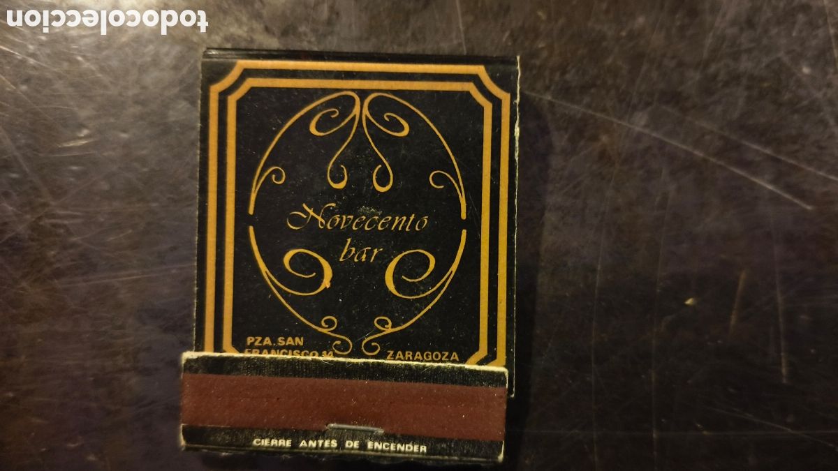 Collectionnisme: Caja cerillas bar novecento novecento Zaragoza