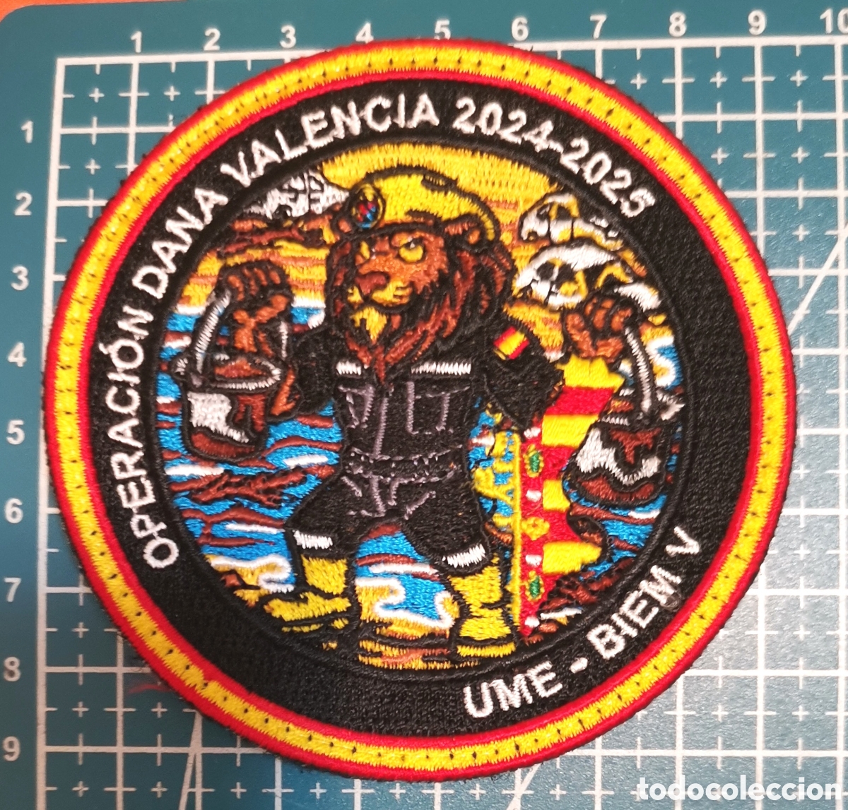 Coleccionismo: Parche bordado UME BIEM V UNIDAD MILITAR DE EMERGENCIAS OPERACI&Oacute;N DANA VALENCIA 2024 - 2025