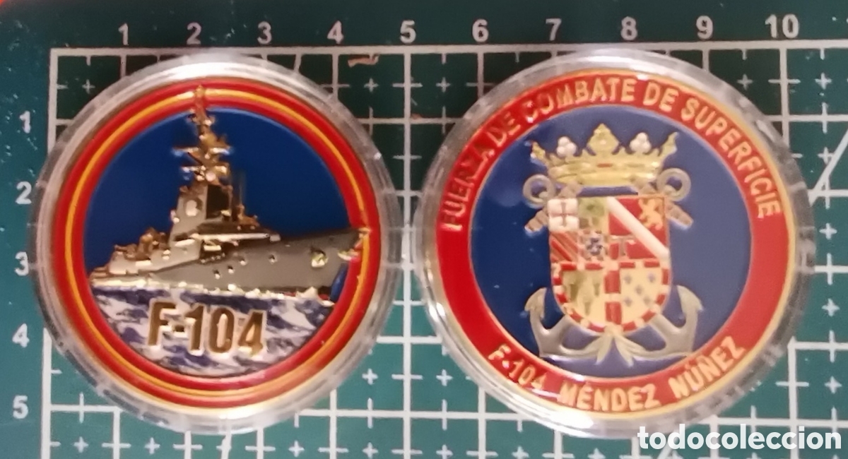 Coleccionismo: Moneda Fragata F-104 M&eacute;ndez N&uacute;&ntilde;ez Armada Espa&ntilde;ola